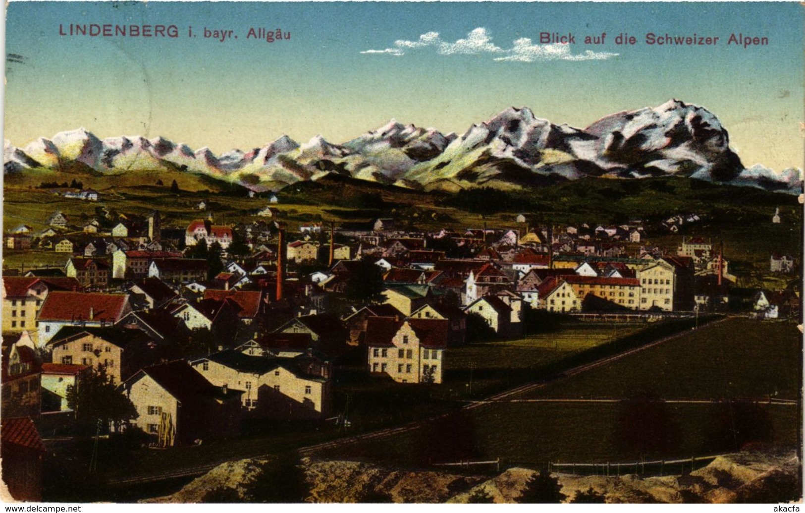 CPA AK LINDENBERG I. ALLGÄU Blick Auf Schweizer Alpen GERMANY (865721) - Lindenberg I. Allg.