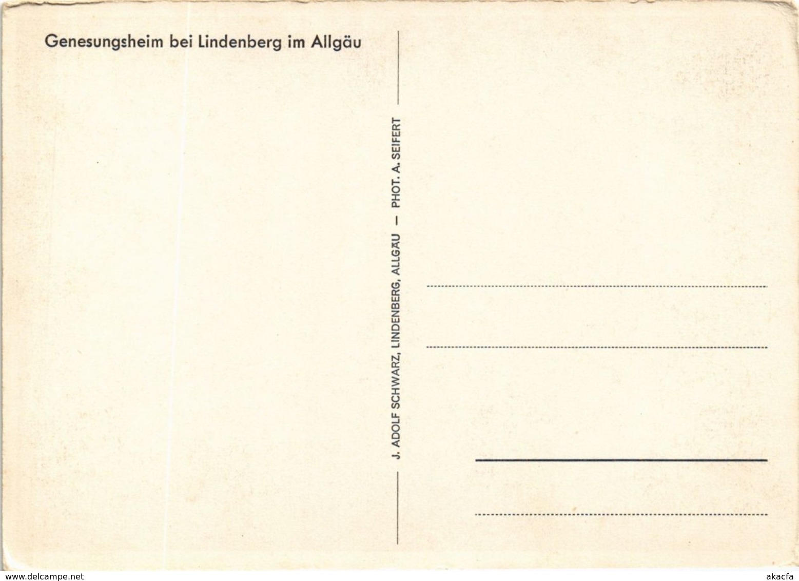 CPA AK Bei LINDENBERG I. ALLGÄU Genesungsheim GERMANY (865849) - Lindenberg I. Allg.