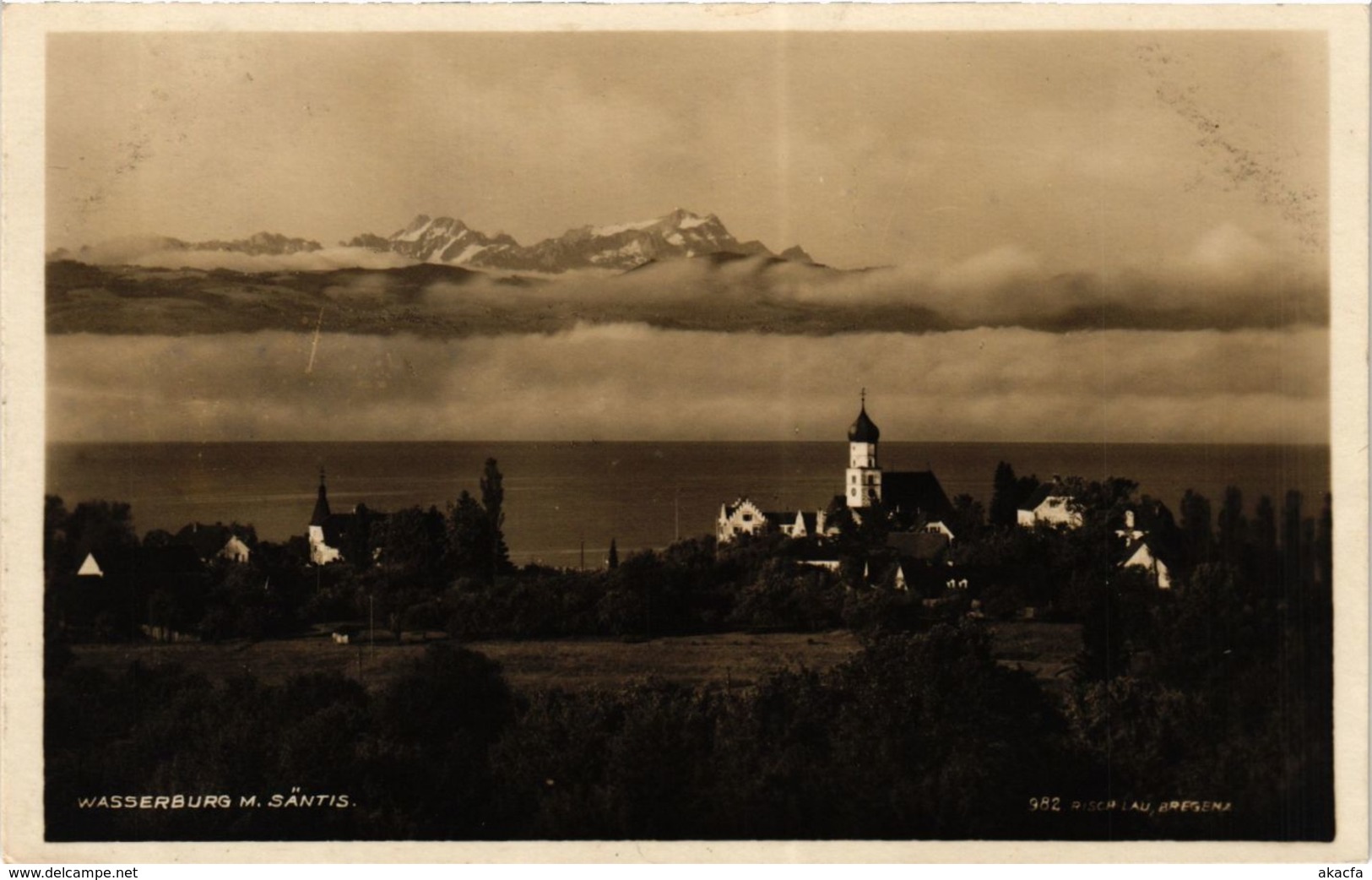 CPA AK WASSERBURG A. BODENSEE Mit SÄNTIS GERMANY (866083) - Wasserburg (Bodensee)