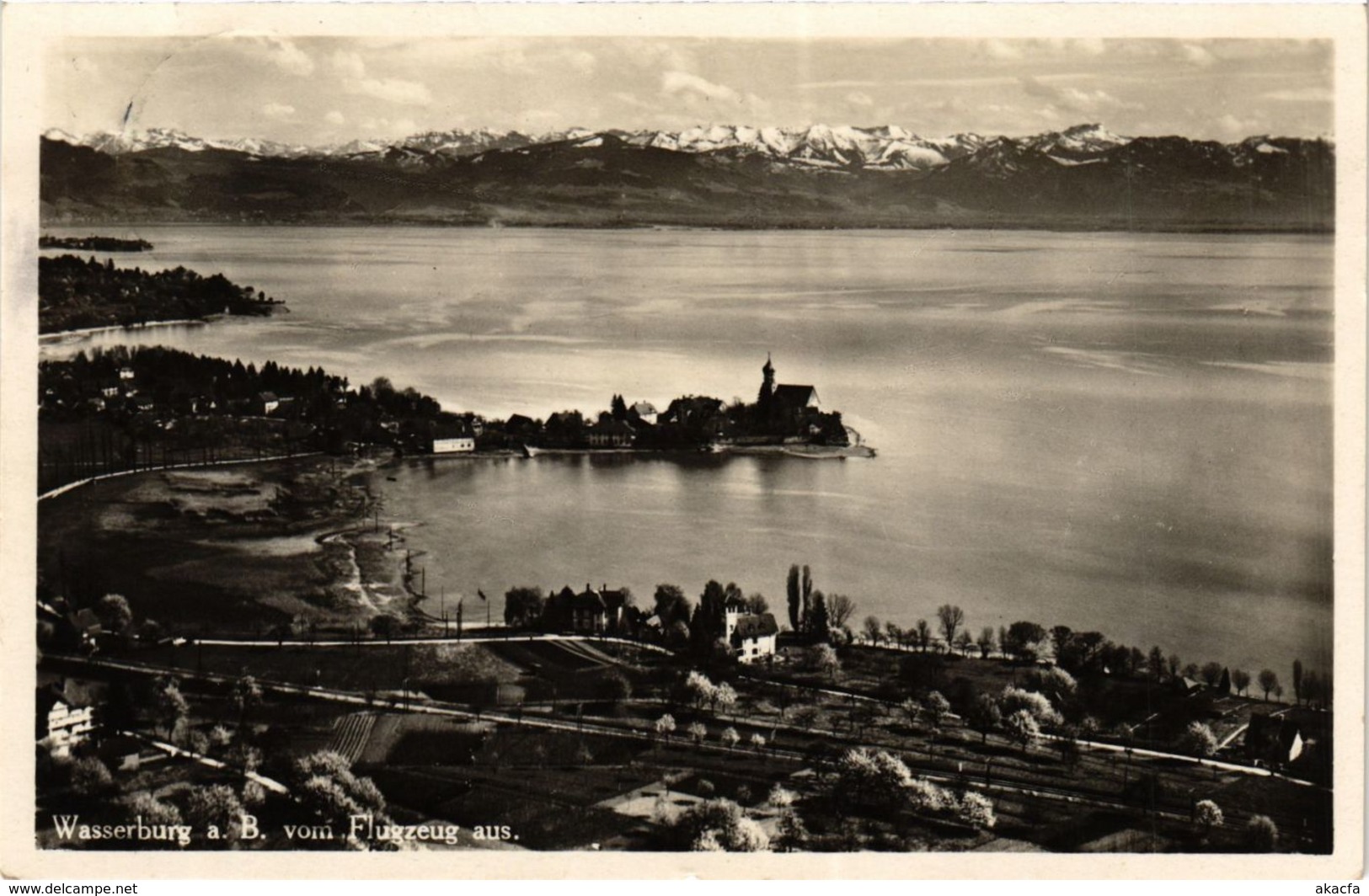 CPA AK WASSERBURG A. BODENSEE Vom Flugzeug Aus GERMANY (866087) - Wasserburg (Bodensee)