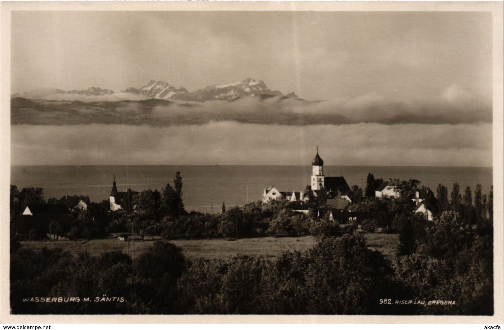 CPA AK WASSERBURG A. BODENSEE Mit SÄNTIS GERMANY (866119) - Wasserburg A. Bodensee