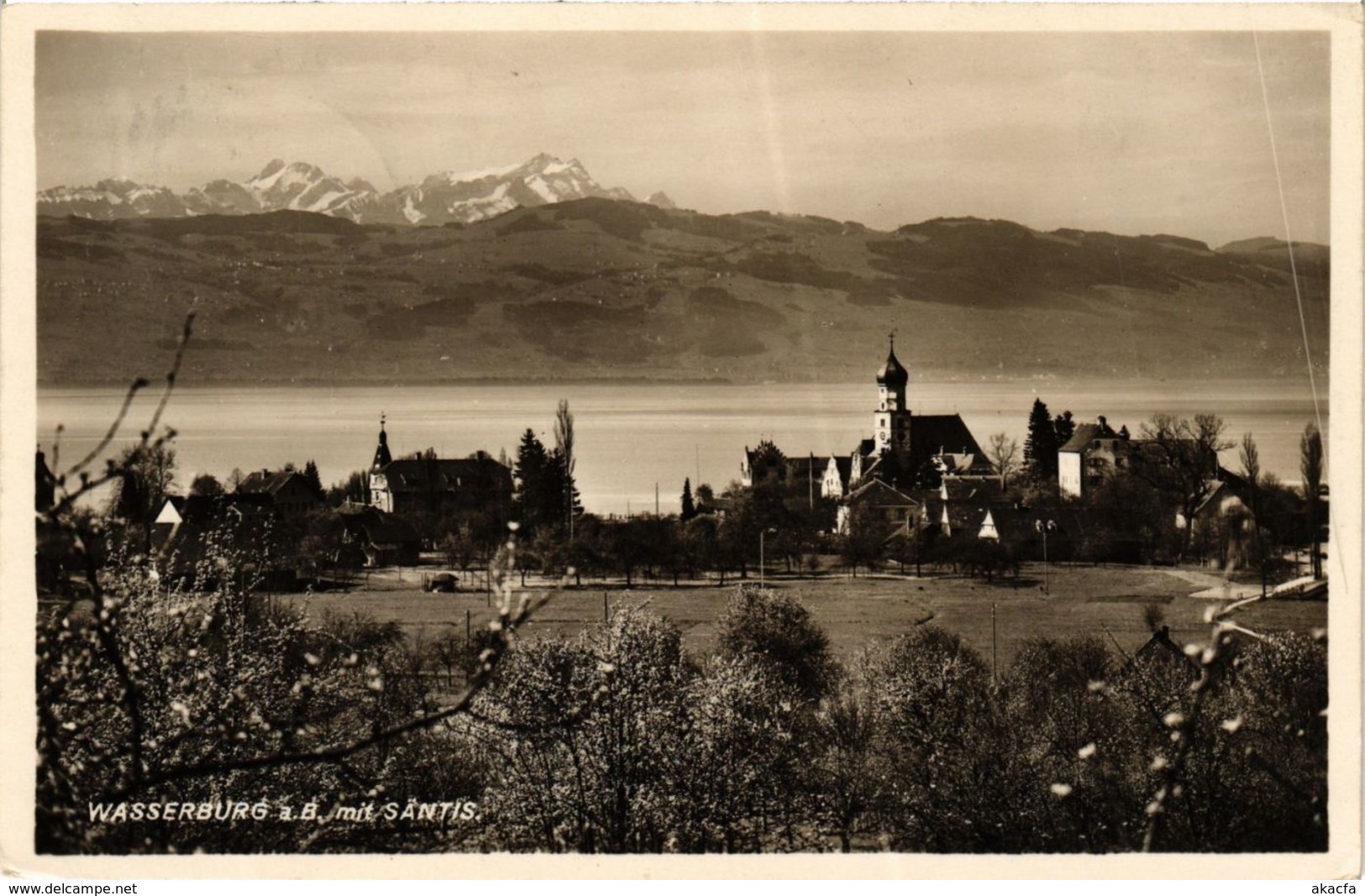 CPA AK WASSERBURG A. BODENSEE Mit SÄNTIS GERMANY (866122) - Wasserburg (Bodensee)