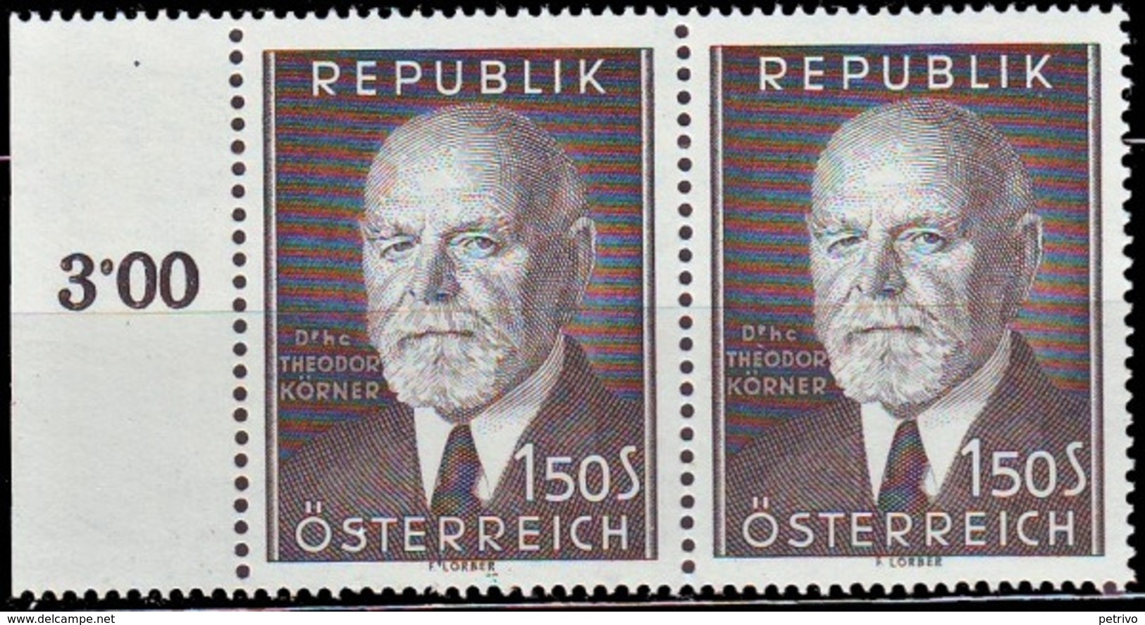 ** Austria - 1957 - Mi. 1031 - Theodor Korner - Ungebraucht