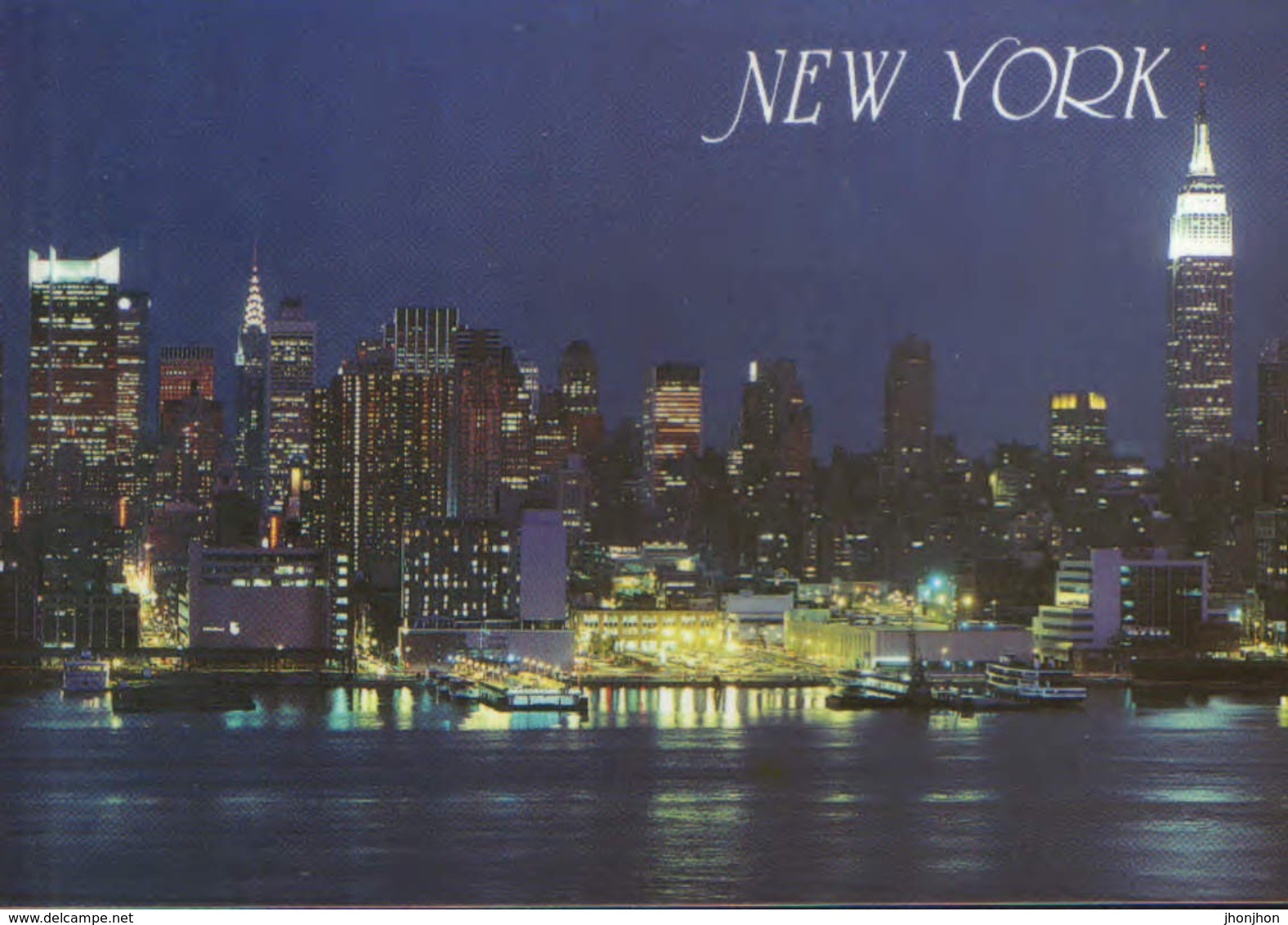 United States - Postcard Unused - Spectacular Night View Of West Side New York Skyline With The Hudson River - Hudson River