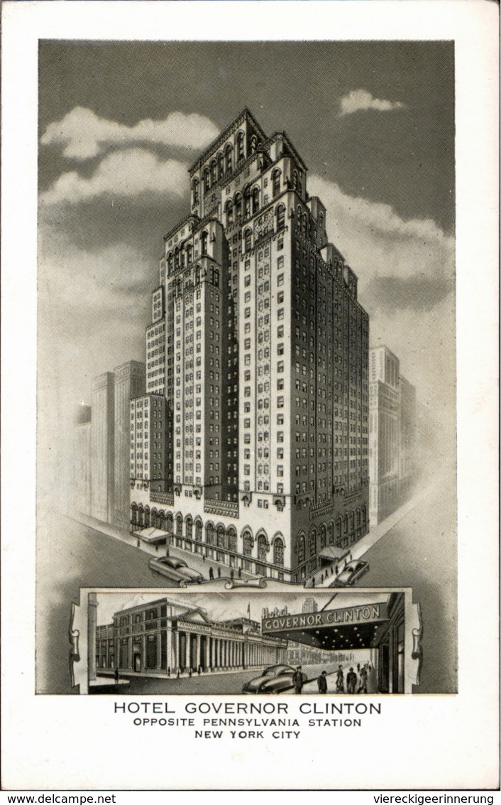 ! Moderne Ansichtskarte New York, Hotel Govenor Clinton, USA, Architecture, Skyscraper, Hochhaus - Manhattan