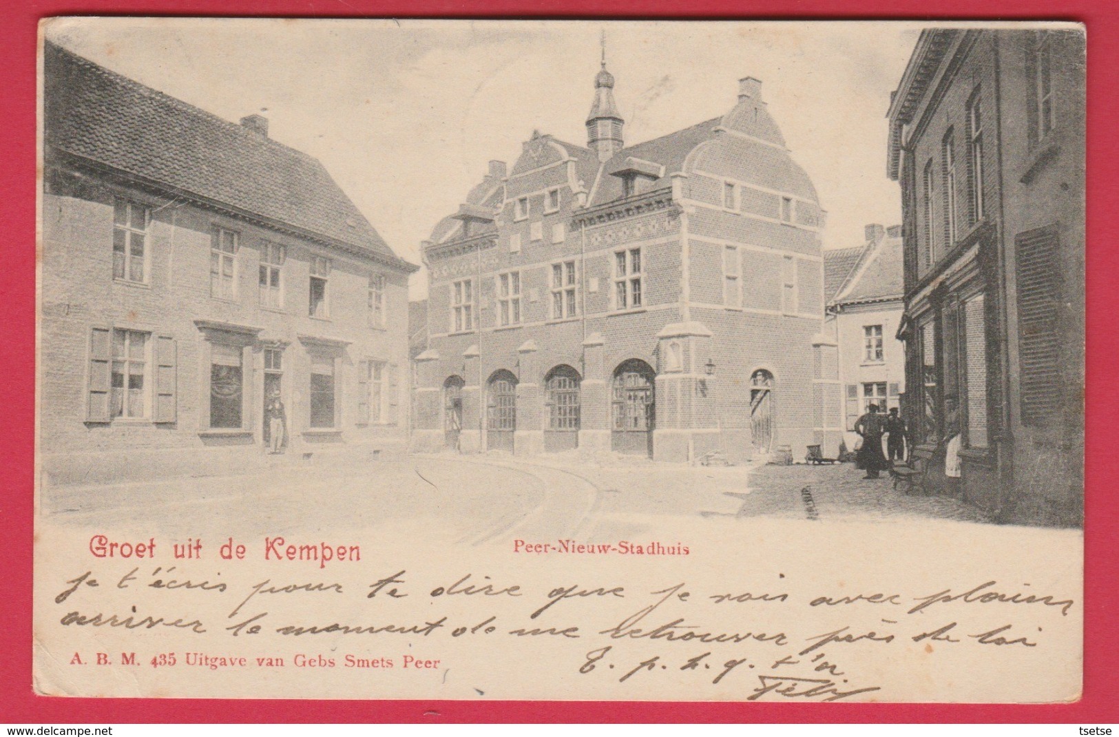 Peer ( Groet Uit De Kempen ) - Nieuw-Stadhuis -1902 ( Verso Zien) - Peer