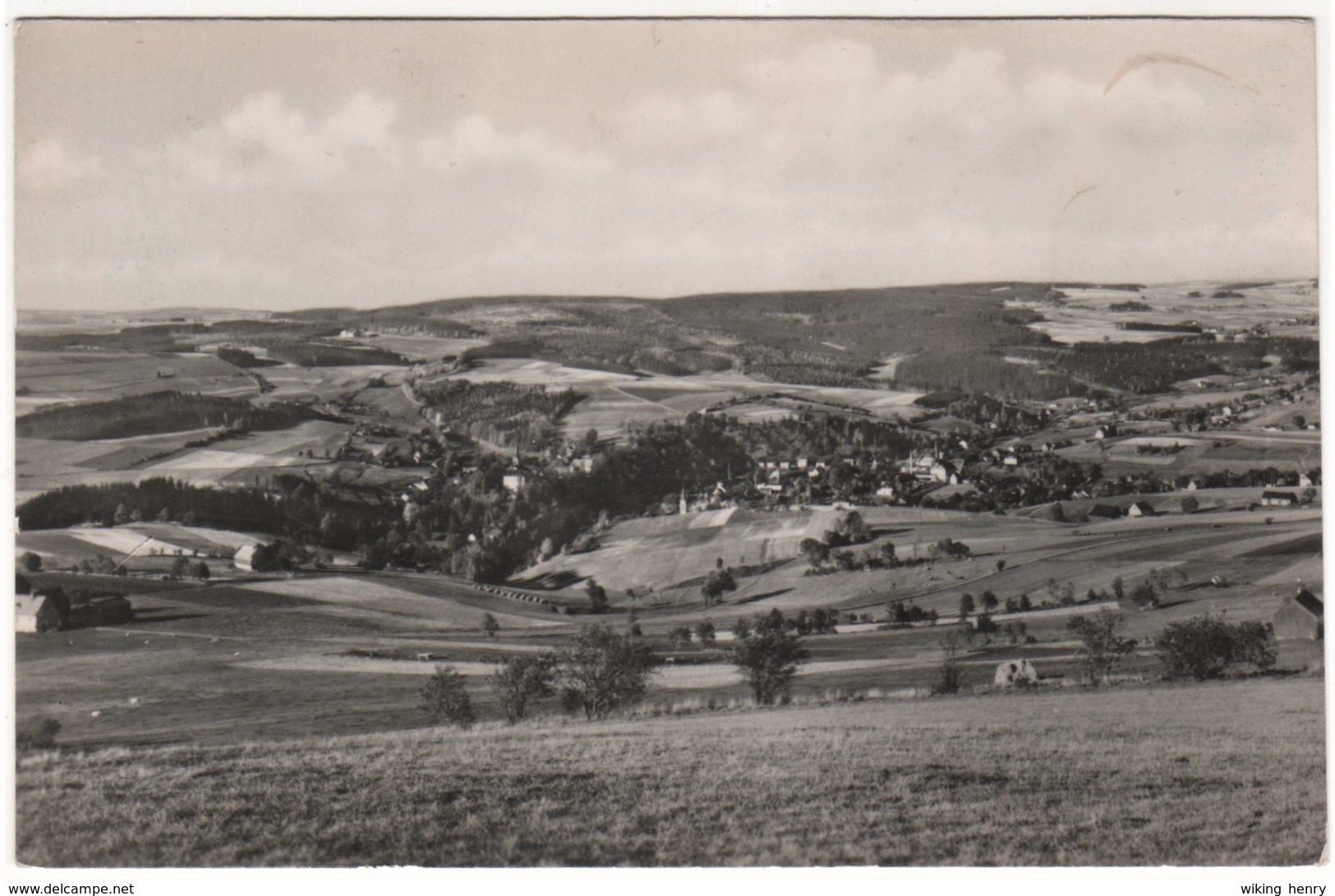 Neuhausen - S/w Blick Vom Schwartenberg Aufs Neuhausener Land - Neuhausen (Erzgeb.)