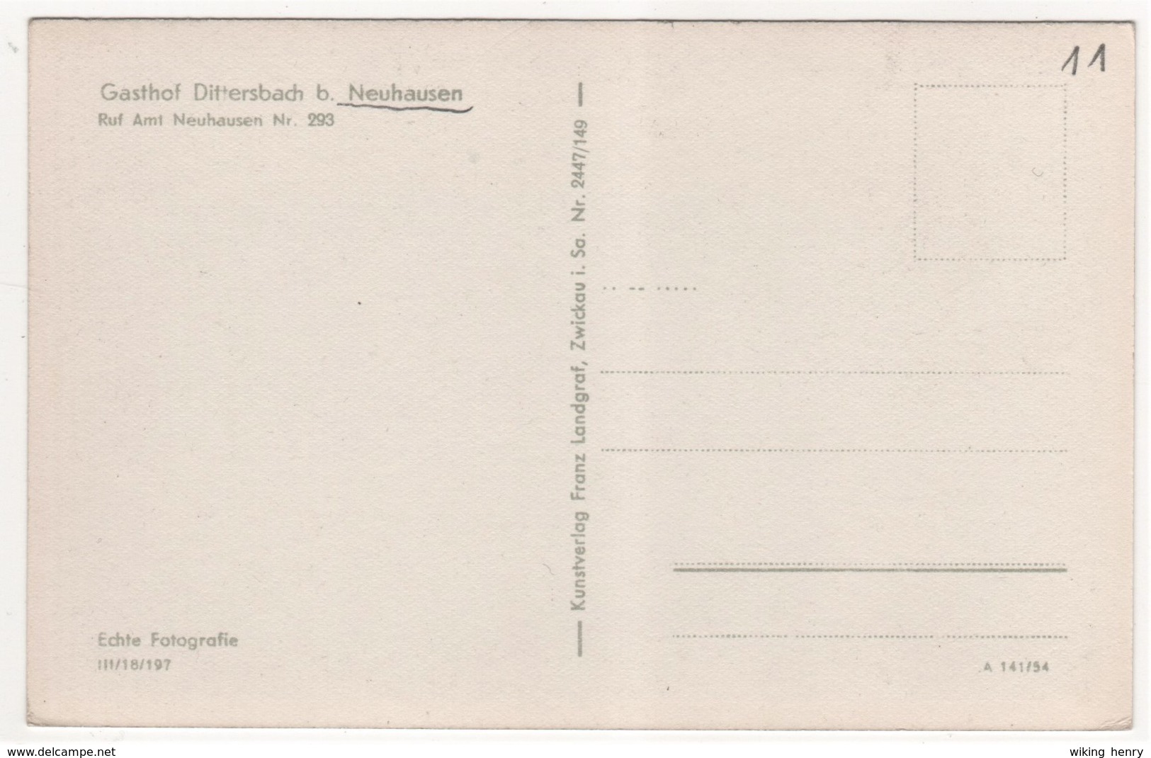 Neuhausen Dittersbach - S/w Sommerfrische Dittersbach Im Erzgebirge - Neuhausen (Erzgeb.)