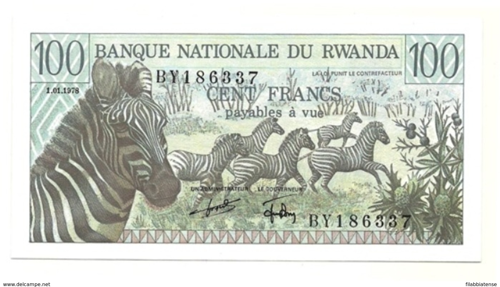 Ruanda - 100 Amafranga 1978 - Rwanda