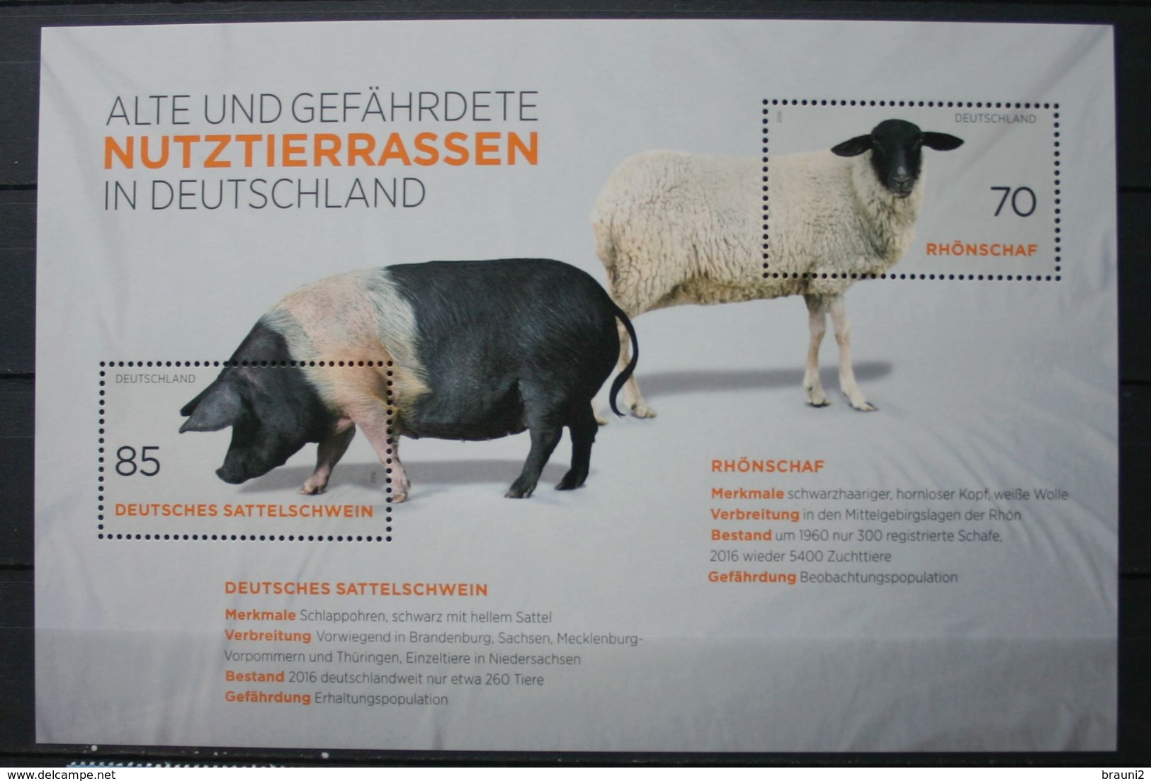 Germany Allemagne Tiere Animals 2016 / ** MNH - Farm