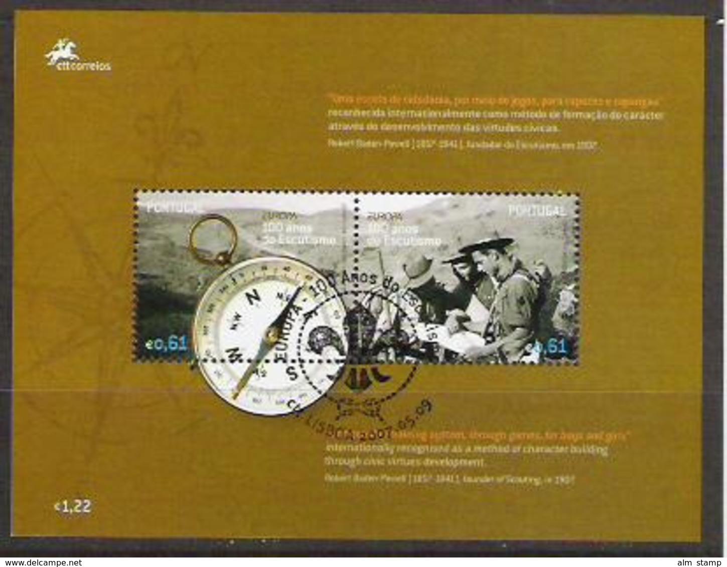 2007 Portugal   Mi. Bl. 252 Used  Europa :Pfadfinder - 2007