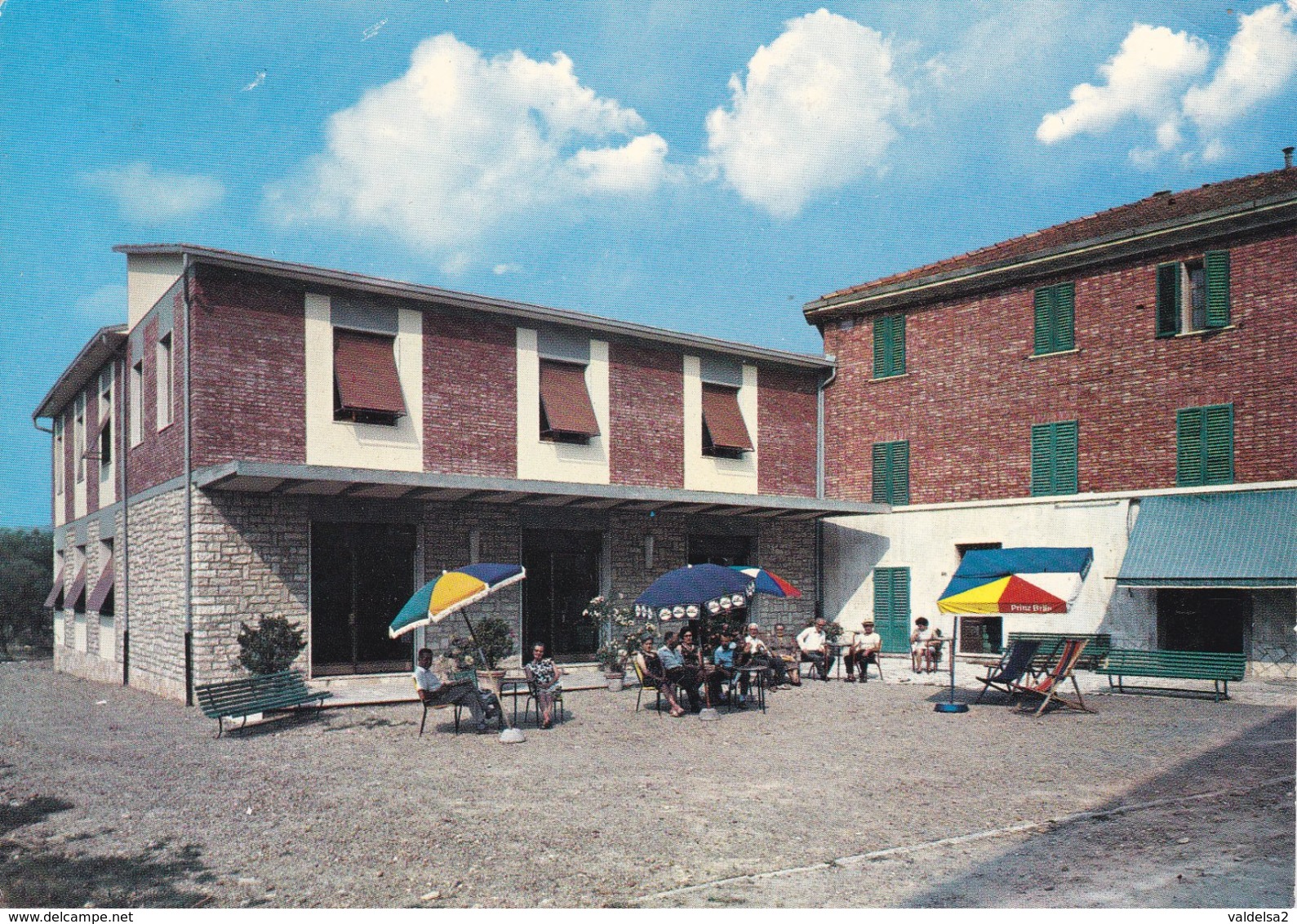 RAPOLANO TERME - SIENA - ALBERGO FERRI - TERME S.GIOVANNI - OMBRELLONE PUBBLICITARIO BIRRA PRINZ BRAU - 1973 - Siena