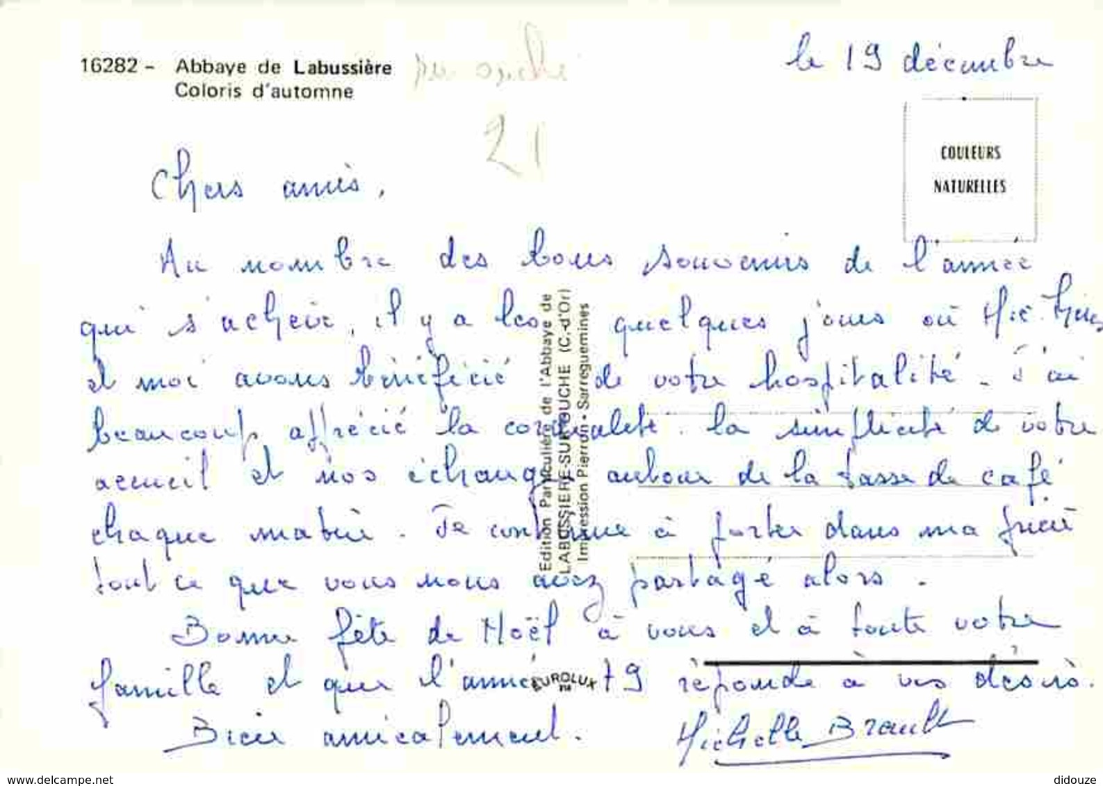 21 - La Bussière Sur Ouche - Abbaye De Labussière - Coloris D'automne - Voir Scans Recto-Verso - Altri & Non Classificati