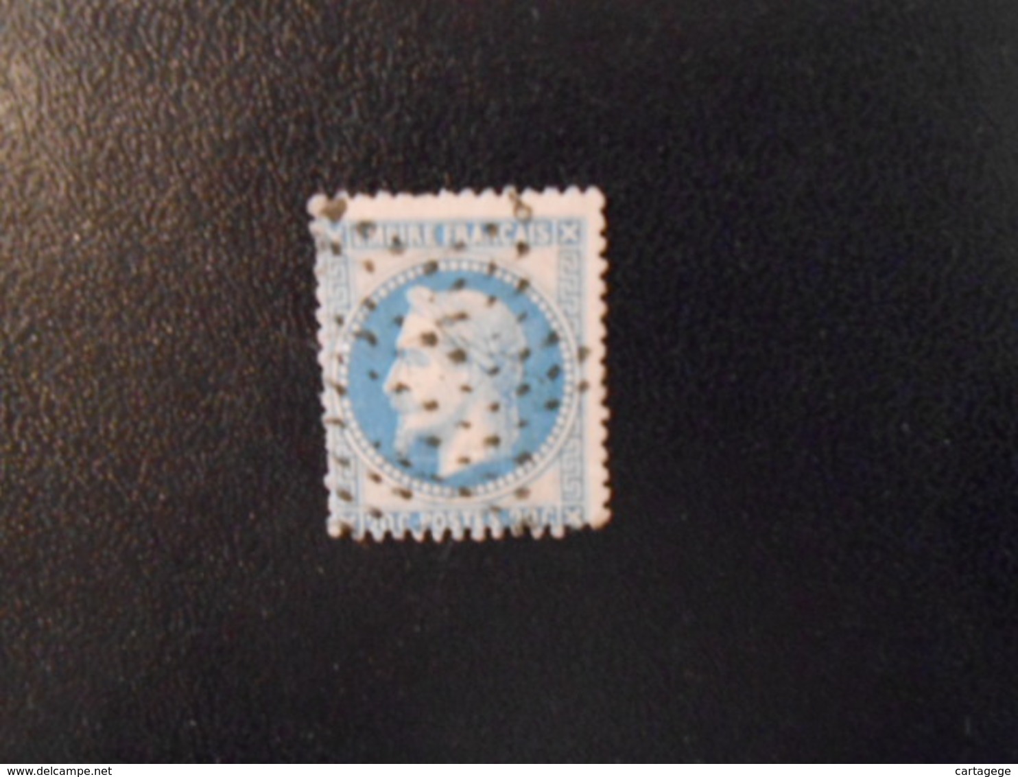 FRANCE  YT 29A NAPOLEON III LAURE 20c. Bleu étoile - 1863-1870 Napoleon III Gelauwerd