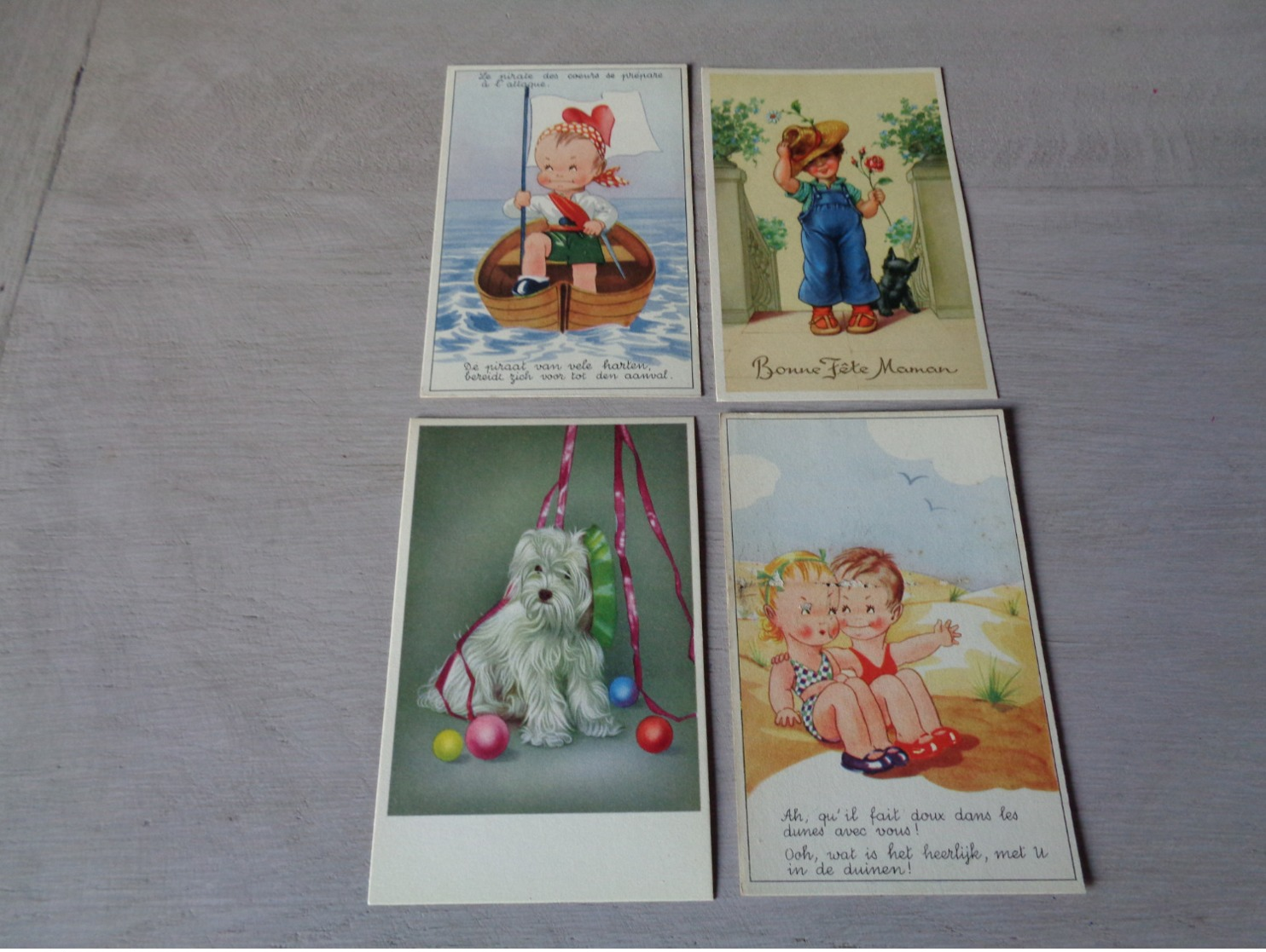 Beau lot de 60 cartes postales de fantaisie      Mooi lot van 60 postkaarten fantasie   - 60 scans