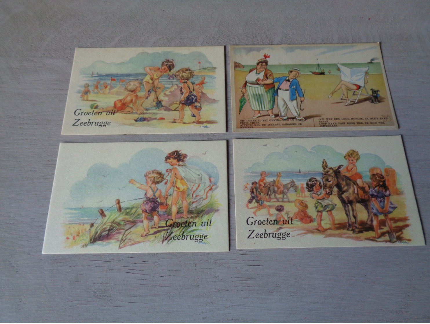 Beau lot de 60 cartes postales de fantaisie      Mooi lot van 60 postkaarten fantasie   - 60 scans