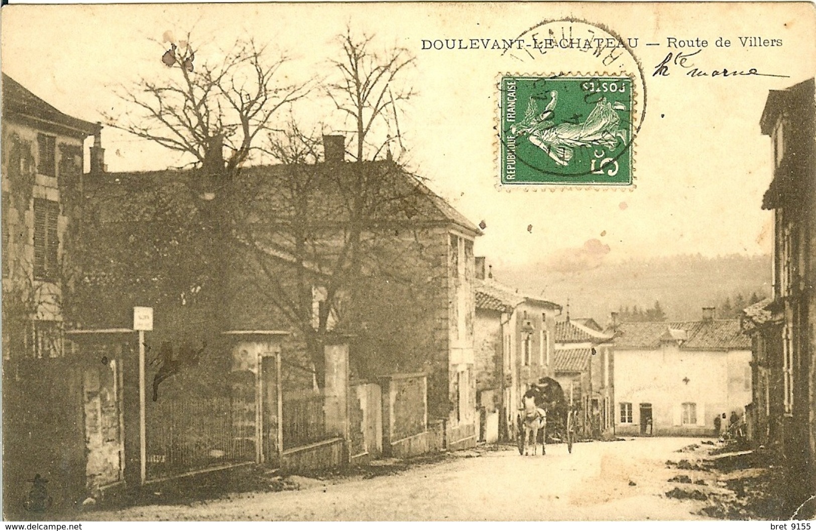 52 DOULEVANT LE CHATEAU ATTELAGE SUR LA ROUTE EN DIRECTION DE VILLERS - Doulevant-le-Château