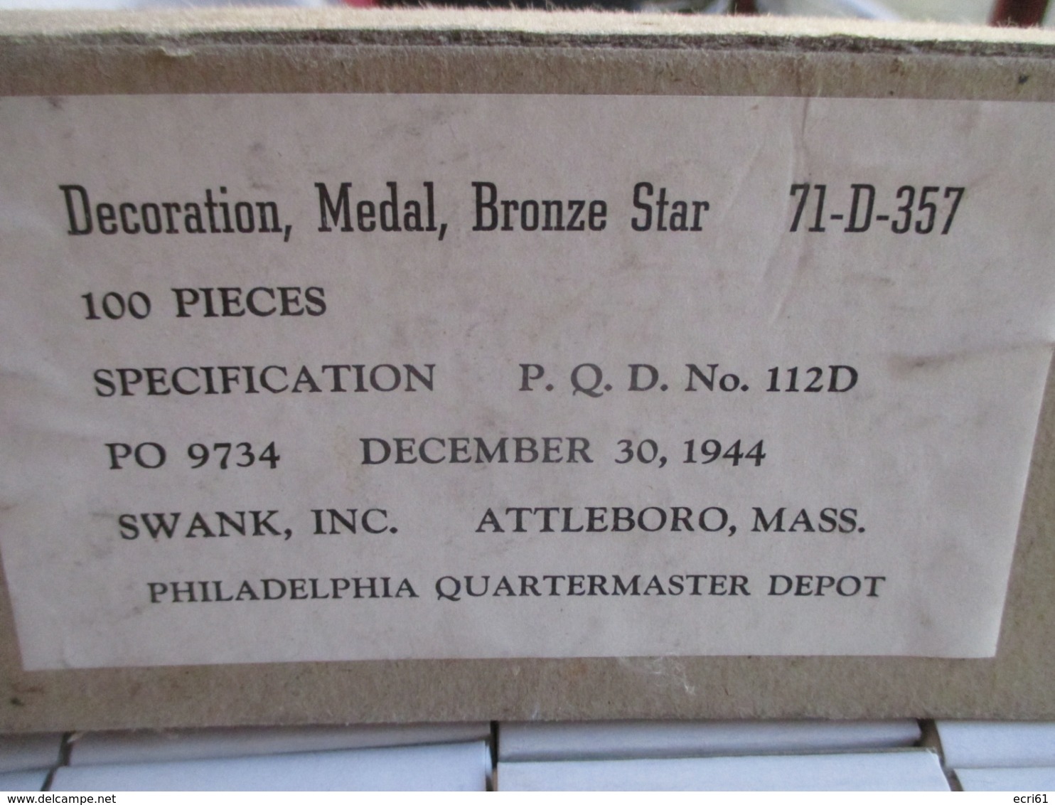 Médaille US BRONZE STAR EN BOITE 1944 - 1939-45