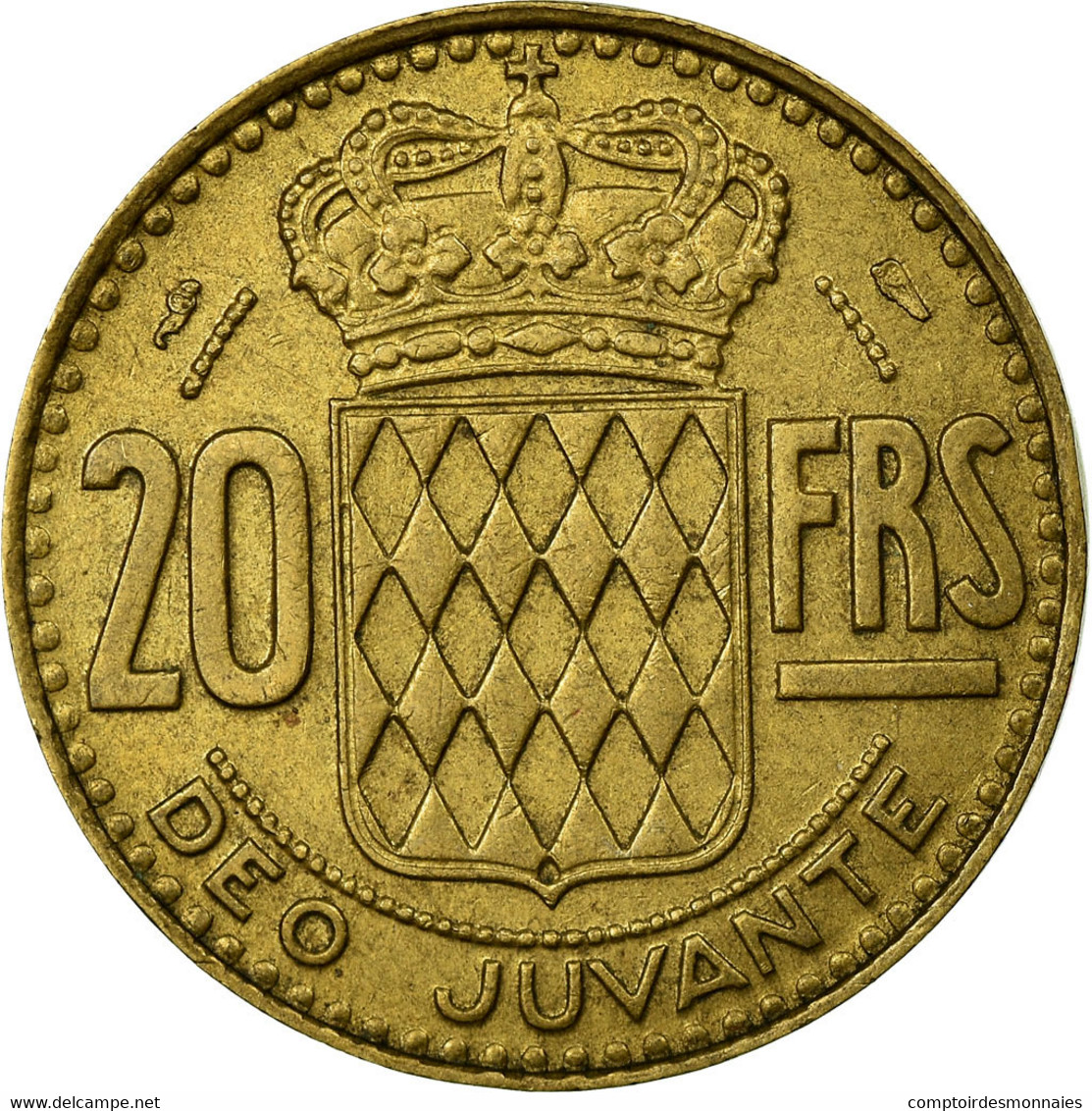 Monnaie, Monaco, Rainier III, 20 Francs, Vingt, 1951, TTB, Aluminum-Bronze - 1949-1956 Old Francs