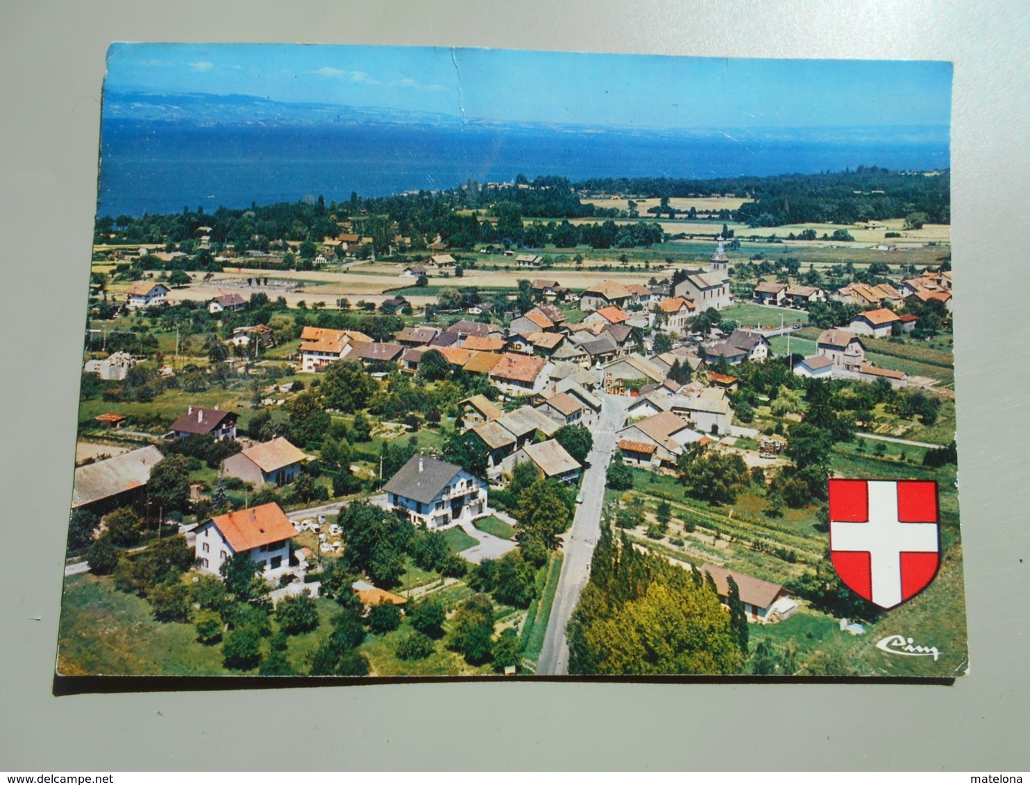 HAUTE SAVOIE MESSERY VUE AERIENNE PLAGE SUR LE LEMAN - Messery