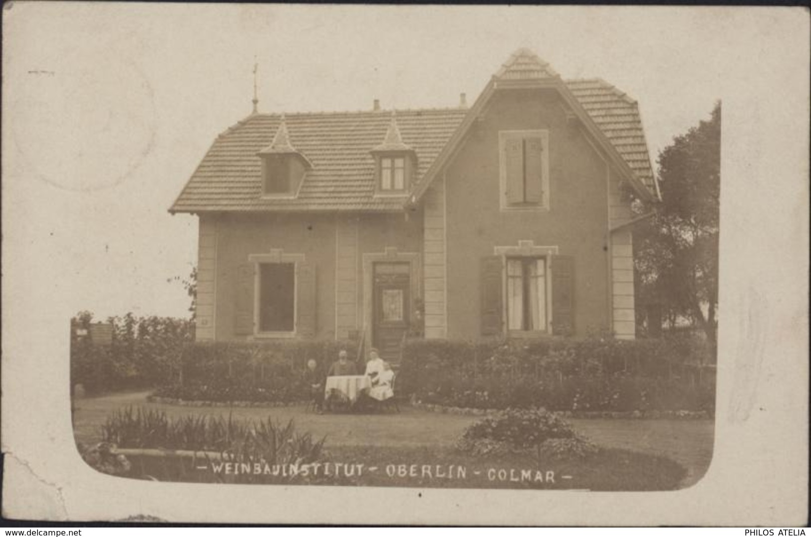 CPA Carte Photo Weinbauinstitut Oberlin Colmar Voyagée - Colmar