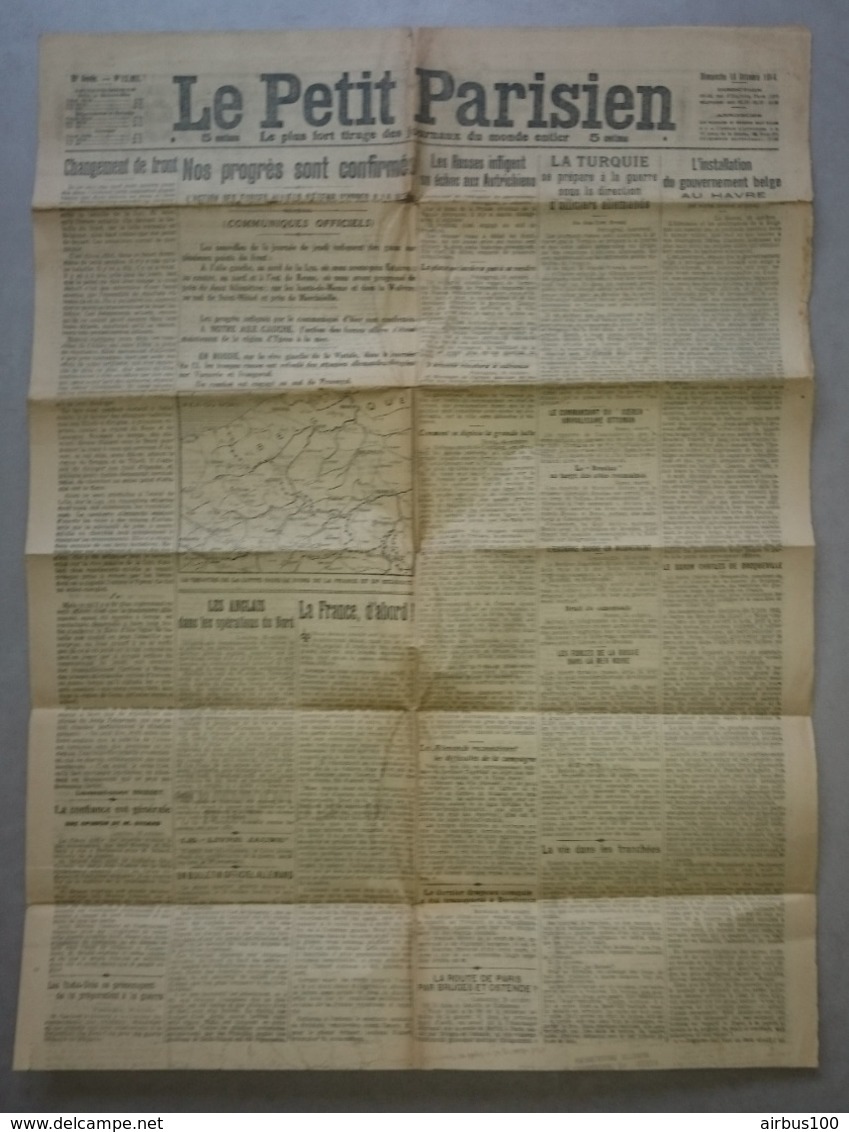 MILITARIA - JOURNAL LE PETIT PARISIEN DIMANCHE 18 OCTOBRE 1914 - LA TURQUIE Se PRÉPARE à La GUERRE - RUSSIE AUTRICHE - Le Petit Parisien