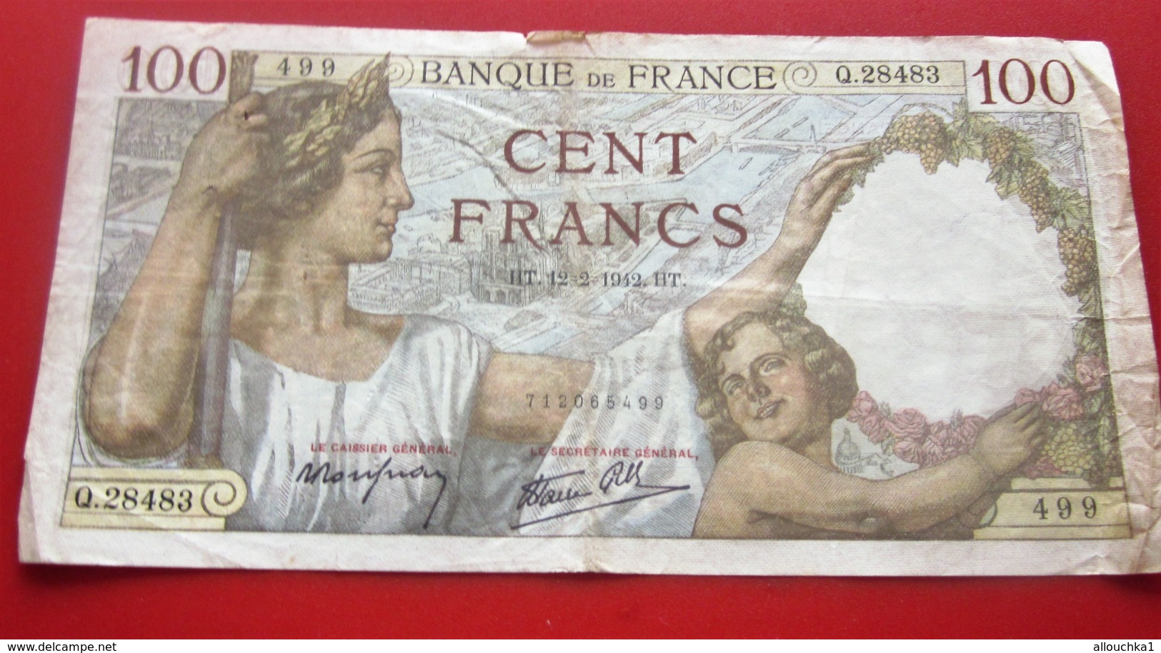 1942 Monnaie Billets De Banque Bank Billet  FRANCE 1871-1952 Anciens Francs Circulés Au XXème 100 F 1939-1942 ''Sully'' - 100 F 1939-1942 ''Sully''