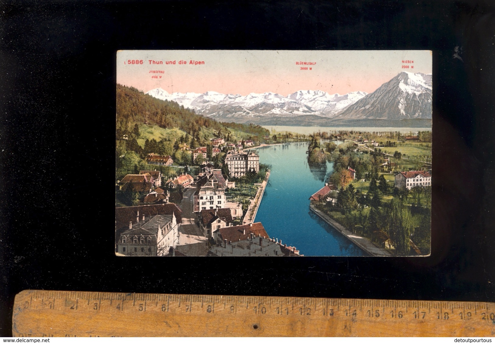 THUN THOUNE  : Stadt Mit Alpen La Ville Et Les Alpes  1911 - Thun