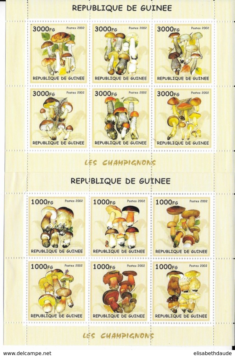 GUINEE - 2002 - SERIES COMPLETES ** MNH - CHAMPIGNONS - República De Guinea (1958-...)