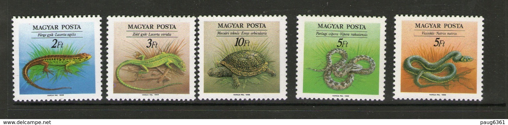 HONGRIE 1989 REPTILES  Yvert: 3223/27 NEUF MNH** - Autres & Non Classés