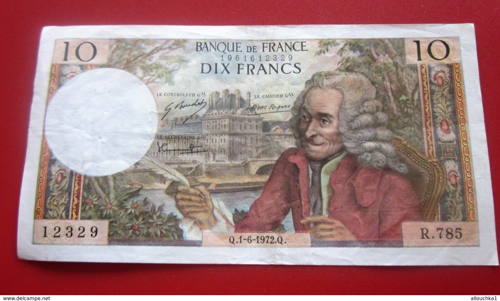 1972 Monnaie Billets De Banque Bank Billet FRANCE 1962-1997 ''Francs''  10 F 1963-1973 ''Voltaire'' - 10 F 1963-1973 ''Voltaire''