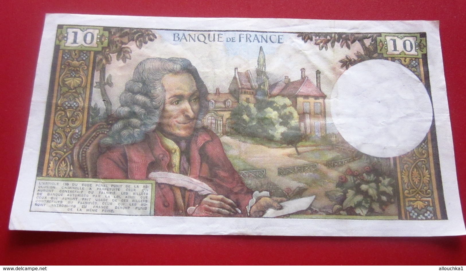 1972 Monnaie Billets De Banque Bank Billet FRANCE 1962-1997 ''Francs''  10 F 1963-1973 ''Voltaire'' - 10 F 1963-1973 ''Voltaire''