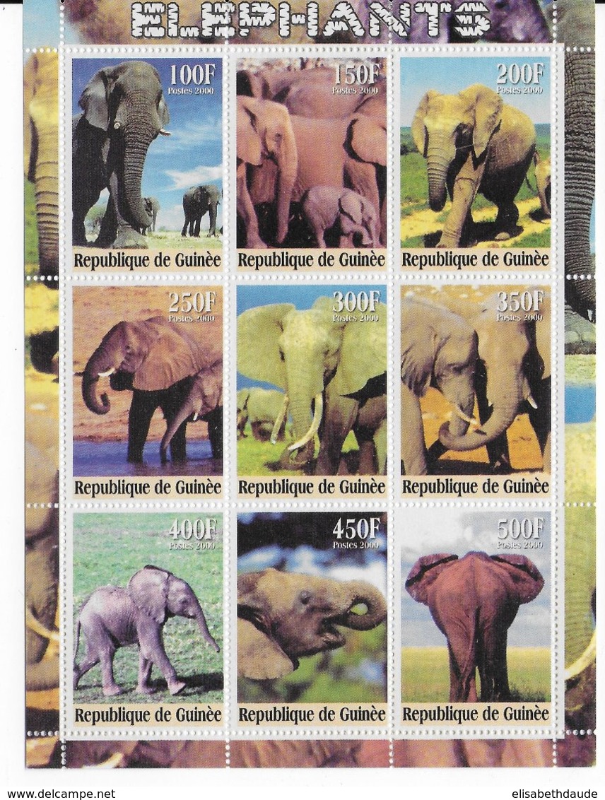 GUINEE - 2000 - SERIE COMPLETE ** MNH - ELEPHANTS - Guinea (1958-...)