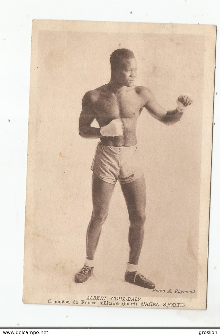 ALBERT COUL-BALY CHAMPION DE FRANCE MILITAIRE (LOURD) D'AGEN SPORTIF (BOXE) - Boksen