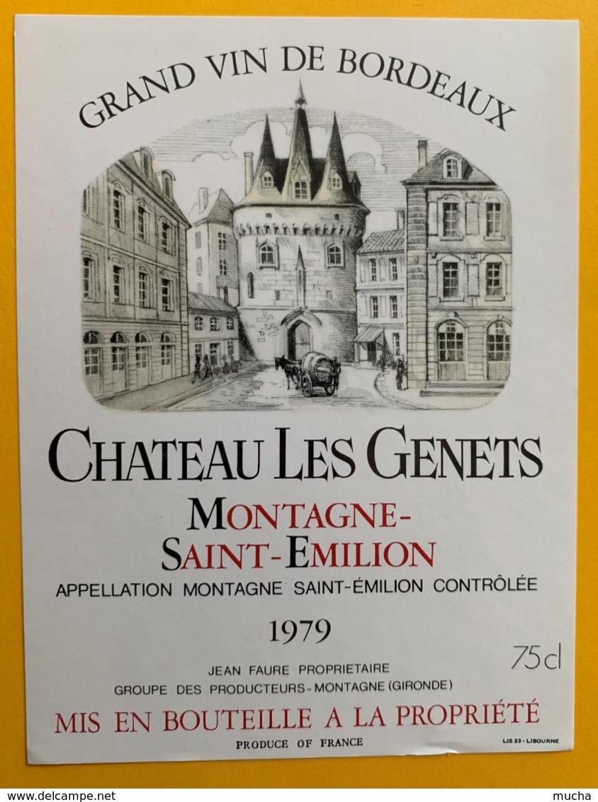 11710 - Château Les Genets  1979 Montagne Saint-Emilion - Bordeaux