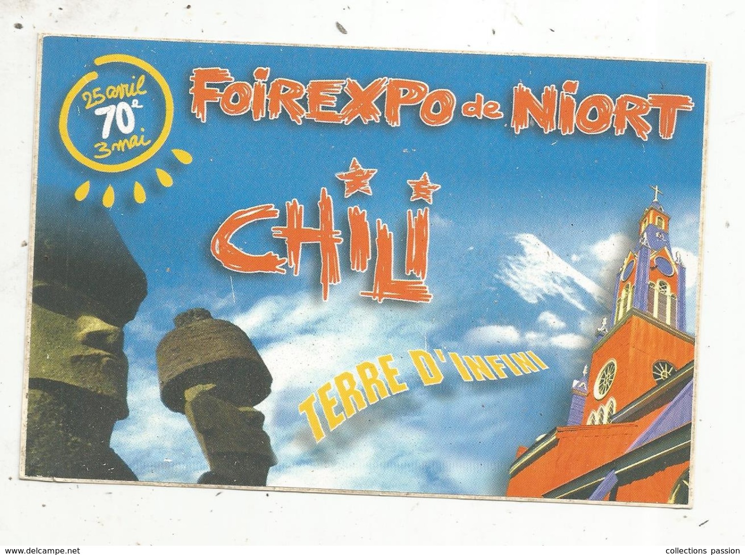 Autocollant , Foirexpo De NIORT , CHILI  Terre D'infini , Foire Expo - Stickers