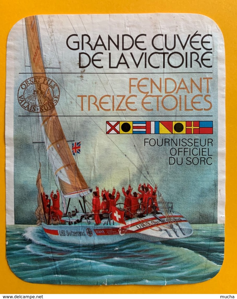 11716 - Grande Cuvée De La Victoire 4e Course Autour Du Monde UBS Switzerland - Sailboats & Sailing Vessels