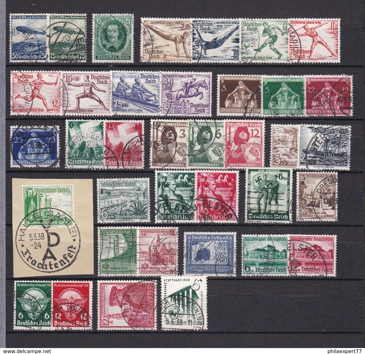 Deutsches Reich - 1936/39 - Sammlung - Gest. - Oblitérés