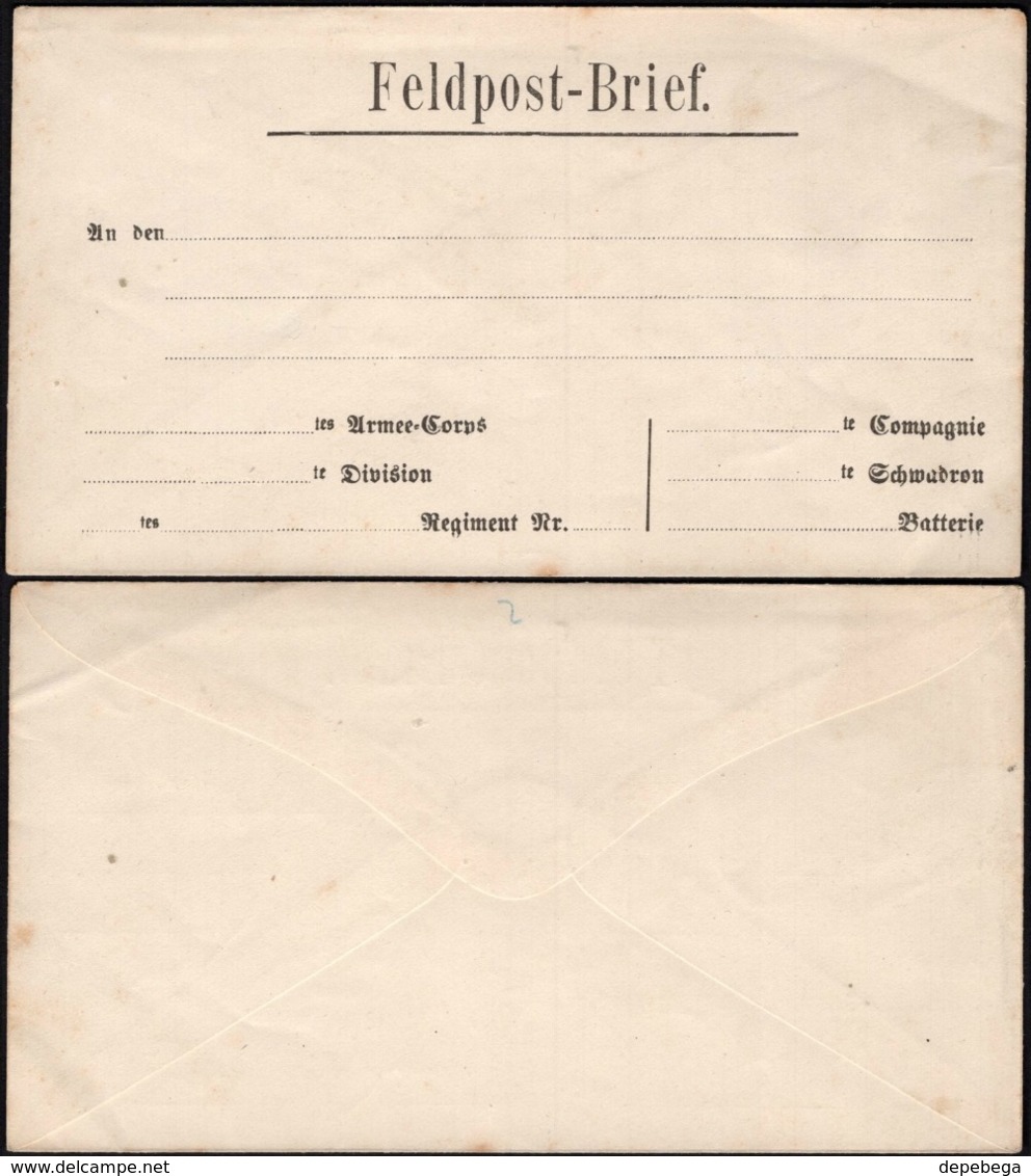 Germany - FELDPOST - BRIEF, Blancko Briefumschlag (1870's), Soldiers Field Post Letter. - Briefe U. Dokumente