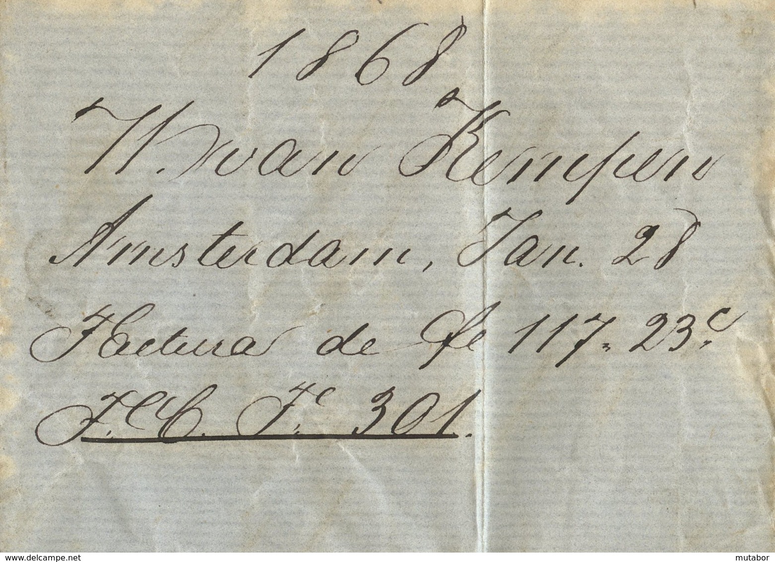 1868 AMSTERDAM, Bf M. Inhalt N. Jever /Ostfriesland - Brieven En Documenten