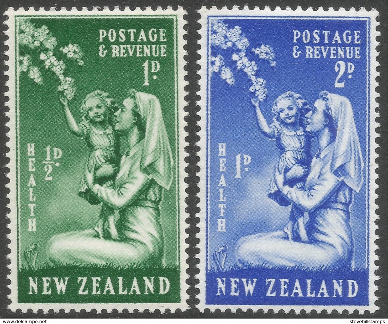 New Zealand. 1949 Health Stamps. MH Complete Set. SG 698-699 - Unused Stamps