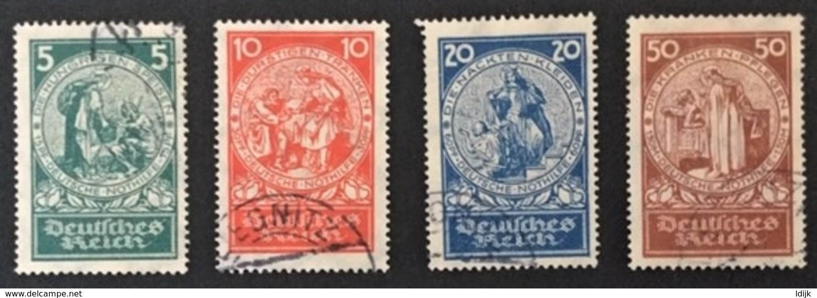 1924 Deutsche Nothilfe Mi.351-354 - Gebraucht