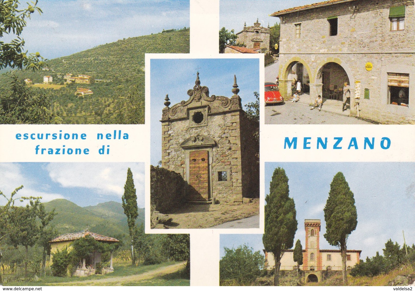 MENZANO - FRAZIONE DI CASTELFRANCO DI SOPRA/ PIAN DI SCO' - AREZZO - 5 VEDUTE - INSEGNA PUBBLICITARIA BIRRA WUHRER - Arezzo