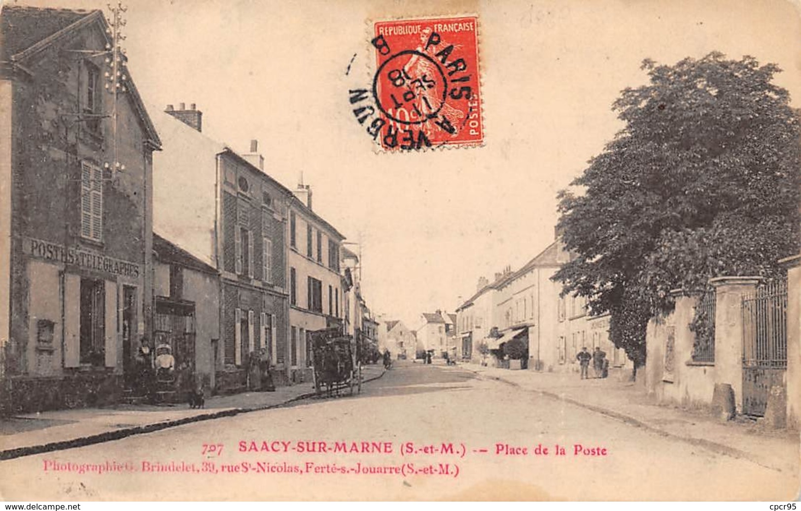 77. N° 104825 .saacy Sur Marne .postes Telegraphes .place De La Poste . - Autres & Non Classés