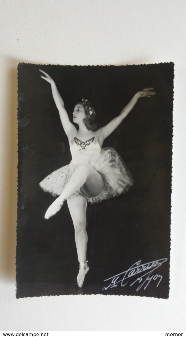 PHOTOGRAPHIE DANSEUSE OPERA De LYON 1945 46 Dédicace Autographe - Dédicacées