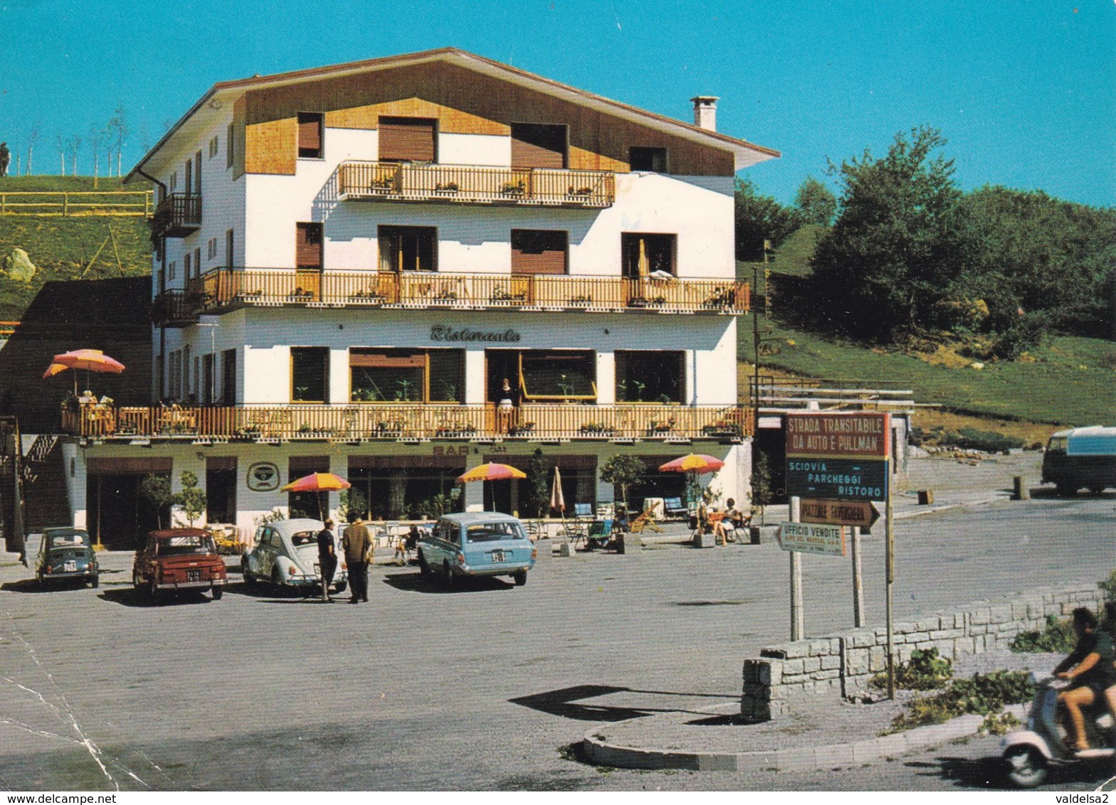 NEVEGAL FRAZIONE DI BELLUNO - ALBERGO RISTORANTE SLALOM CON INSEGNA PUBBLICITARIA BIRRA PEDAVENA - 1973 - Belluno