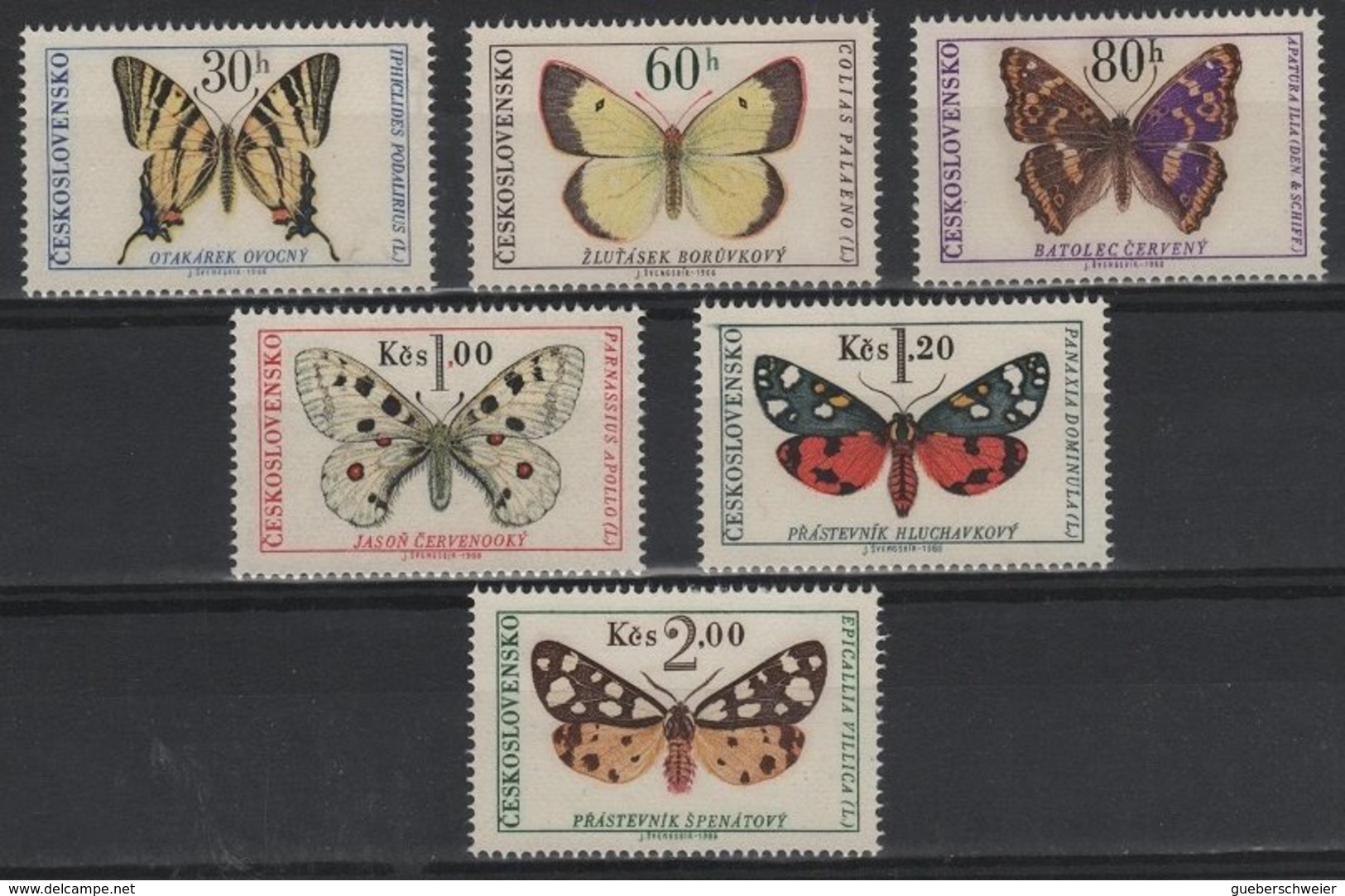 PAP 3 - TCHECOSLOVAQUIE N° 1483/88 Neufs** Papillons - ...-1918 Prephilately