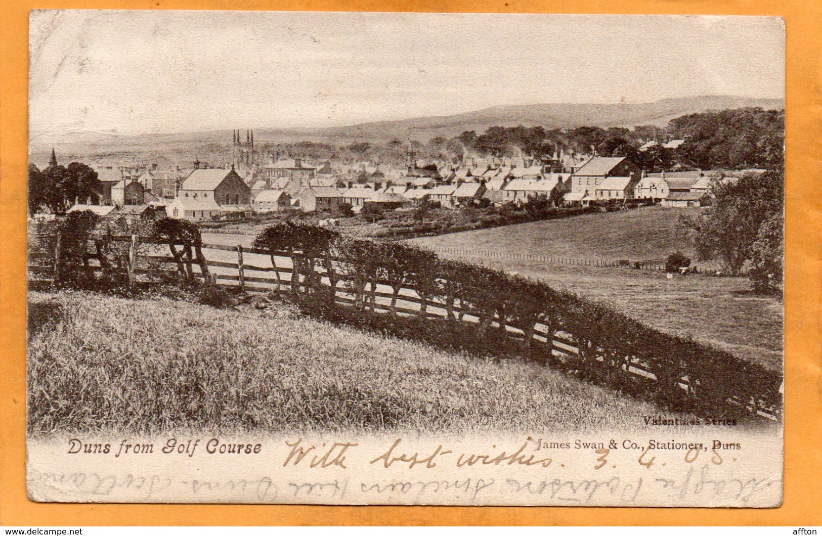 Duns UK 1905 Postcard - Berwickshire