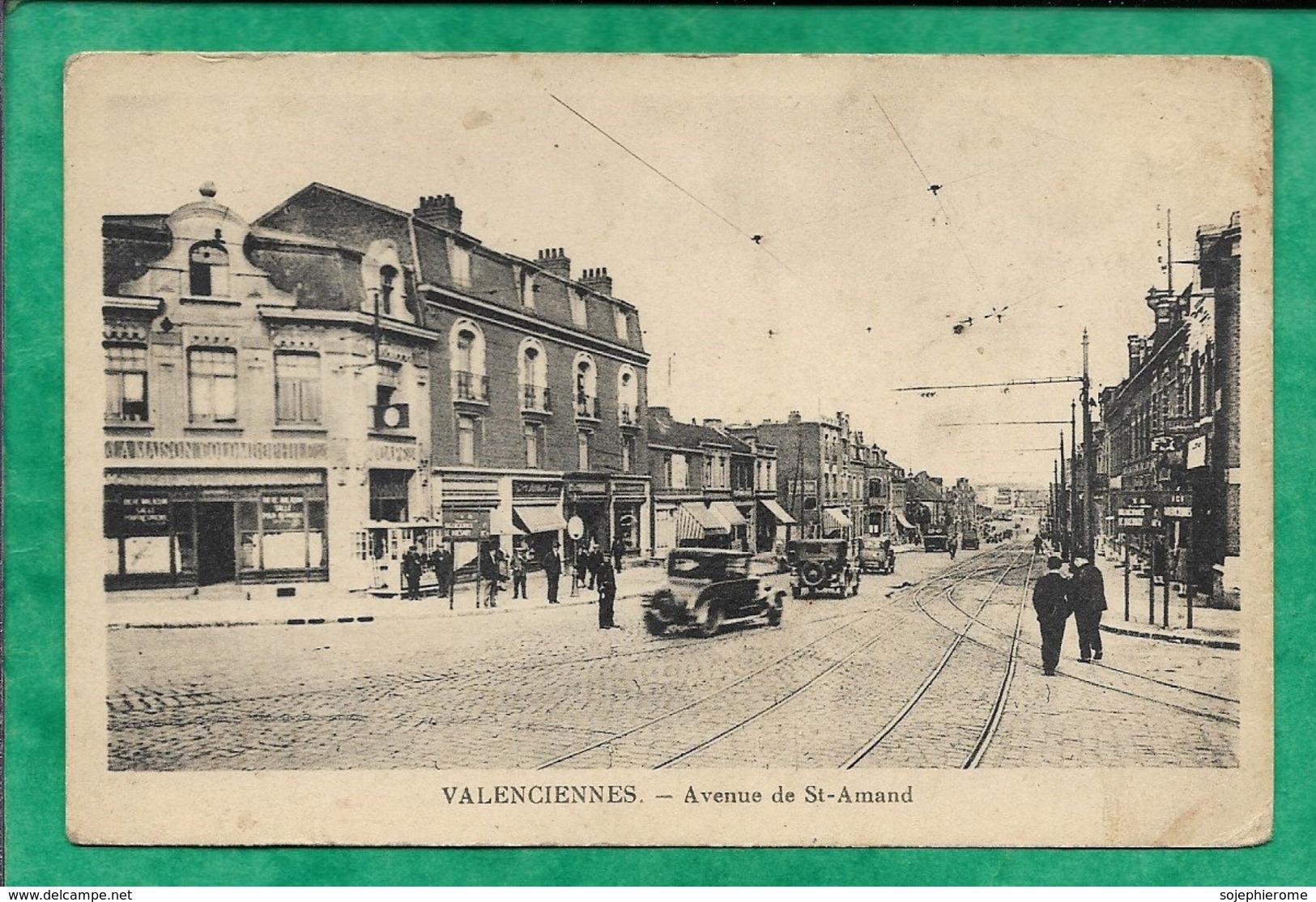 Valenciennes (59) Avenue De Saint-Amand 2scans Voitures Magasins Carte Animée - Valenciennes