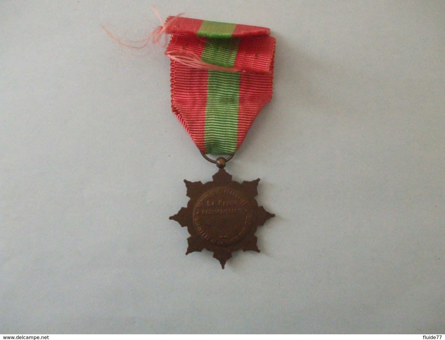@  FRANCE ,Médaille Civile - " Famille Française - La Patrie Reconnaissante " Ministère De La Santè Publique @ - Autres & Non Classés
